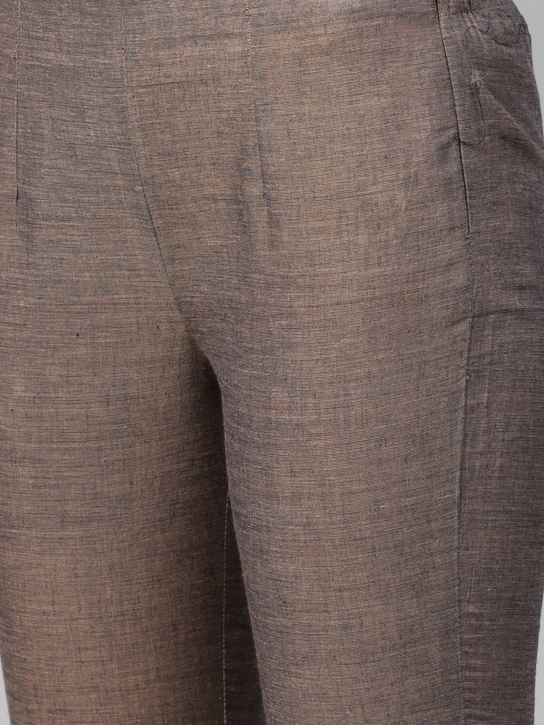 Women's Grey Yoke Design Kurta with Trousers - Jompers