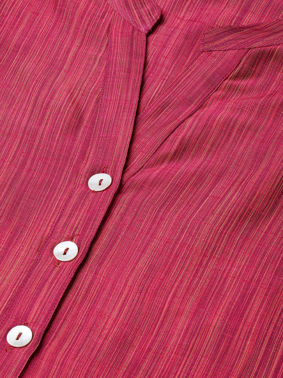 Women's Pink & Beige Self Striped Kurta with Trousers & Dupatta - Jompers