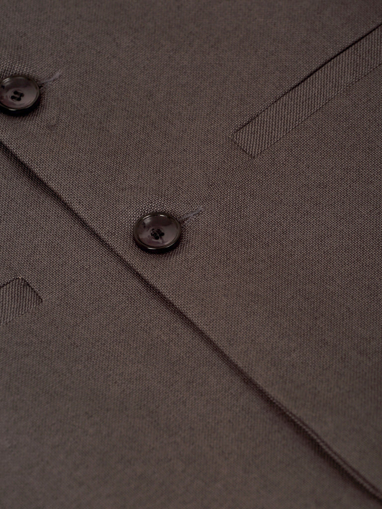 Men's Charcoal Grey Solid Woven Sleeveless Nehru Jackets ( Jowc 4046 Charcoal )