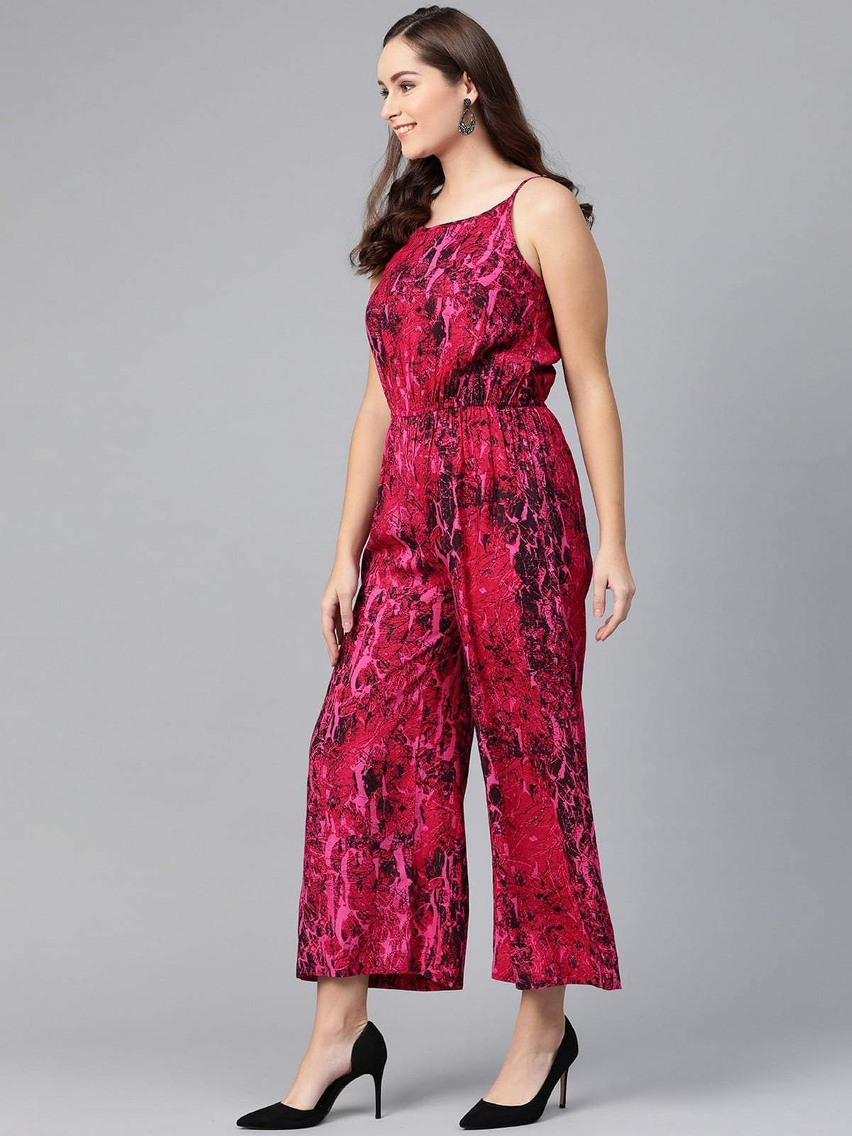 Women's Printed Strappy Jumpsuit - Pannkh