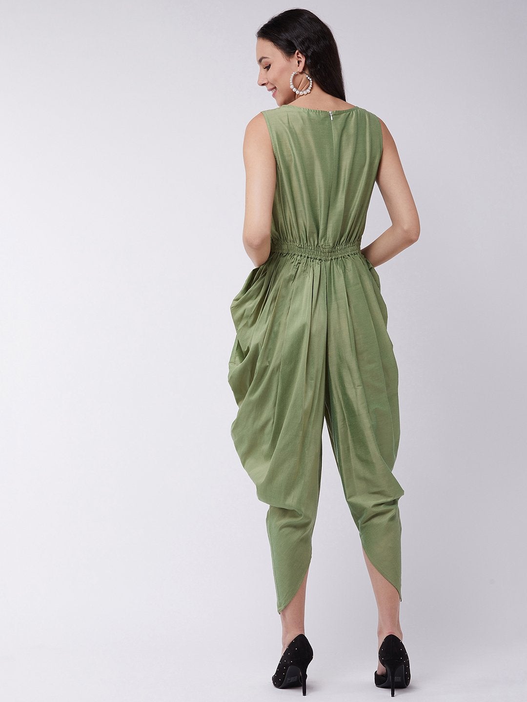 Women's Embroidered Cowl Jumpsuit - Pannkh