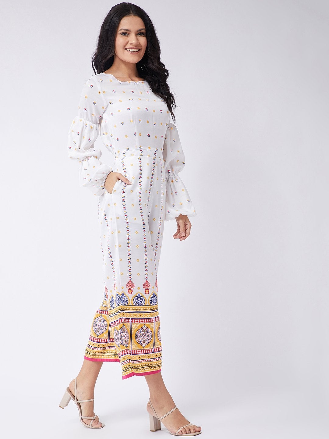 Women's Kasturi Digital Allover Printed Jumpsuit - Pannkh