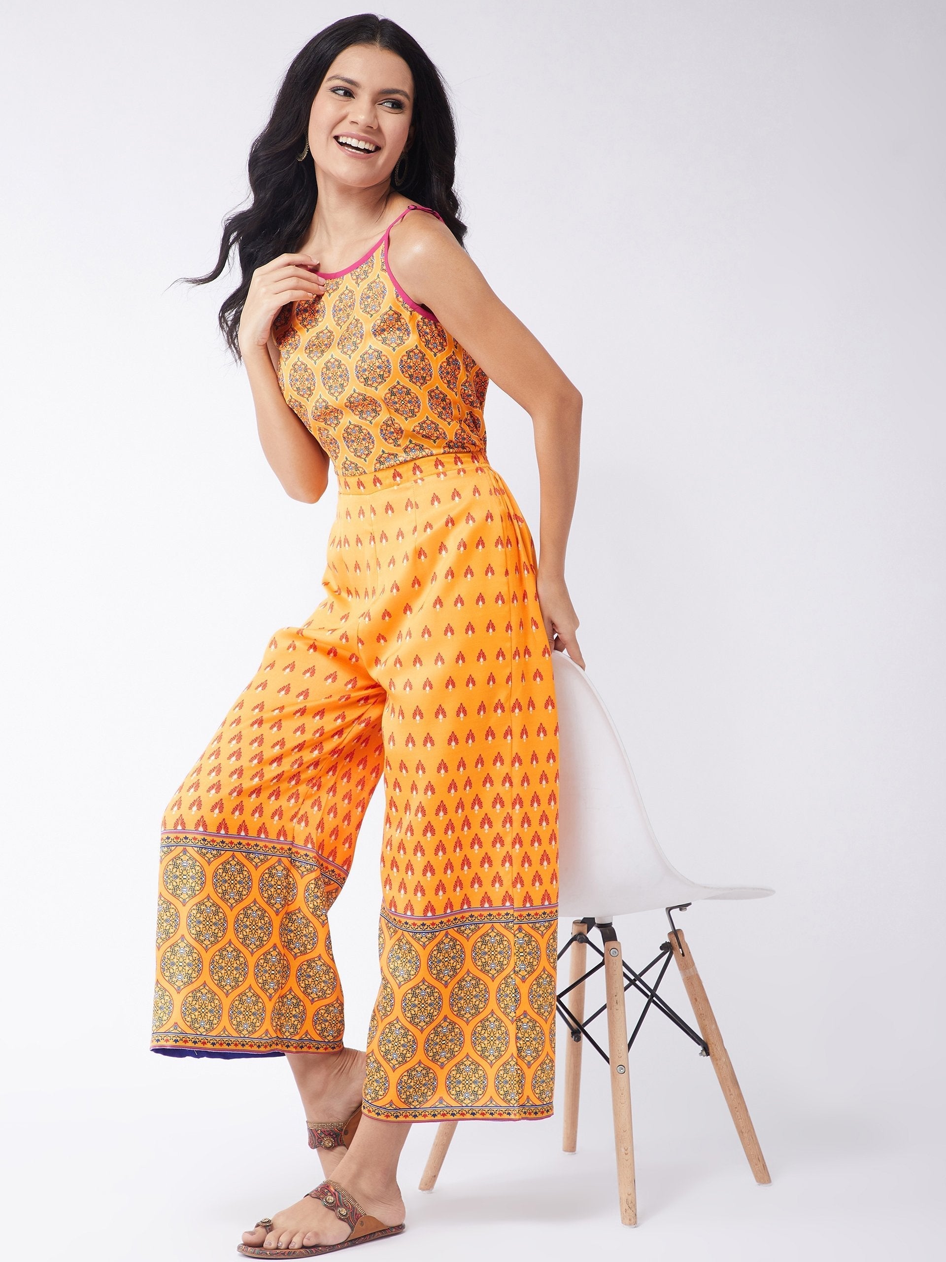Women's Kasturi Digital Printed Raglan Jumpsuit - Pannkh