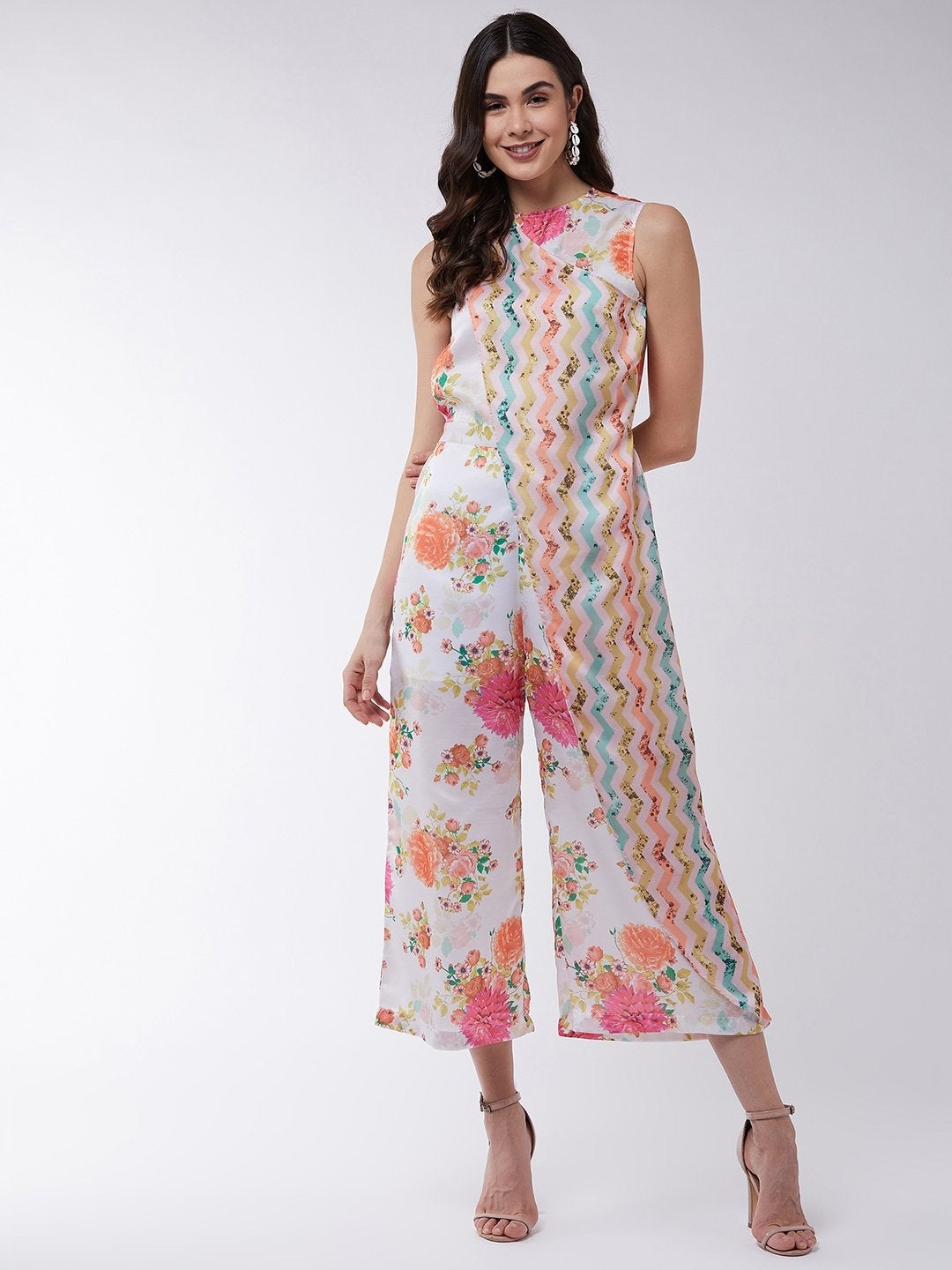 Women's Candy Inspired Digital Printed Wrapped Jumpsuit - Pannkh
