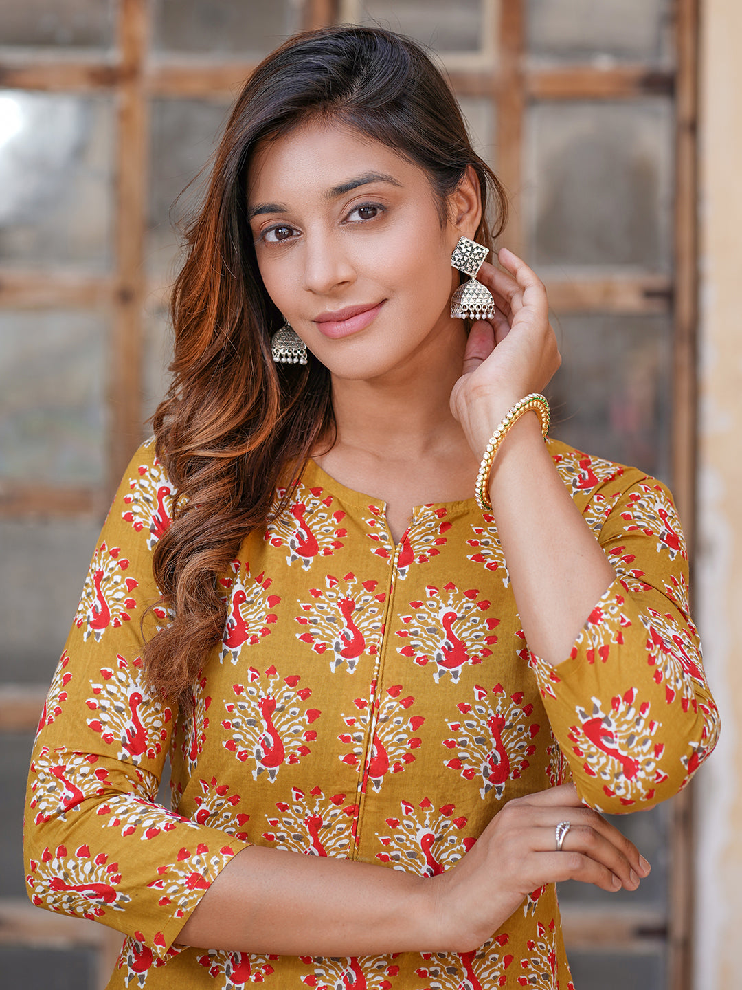Women's Mustard Pure Cotton Kurta - Jaitpuriya Fashion