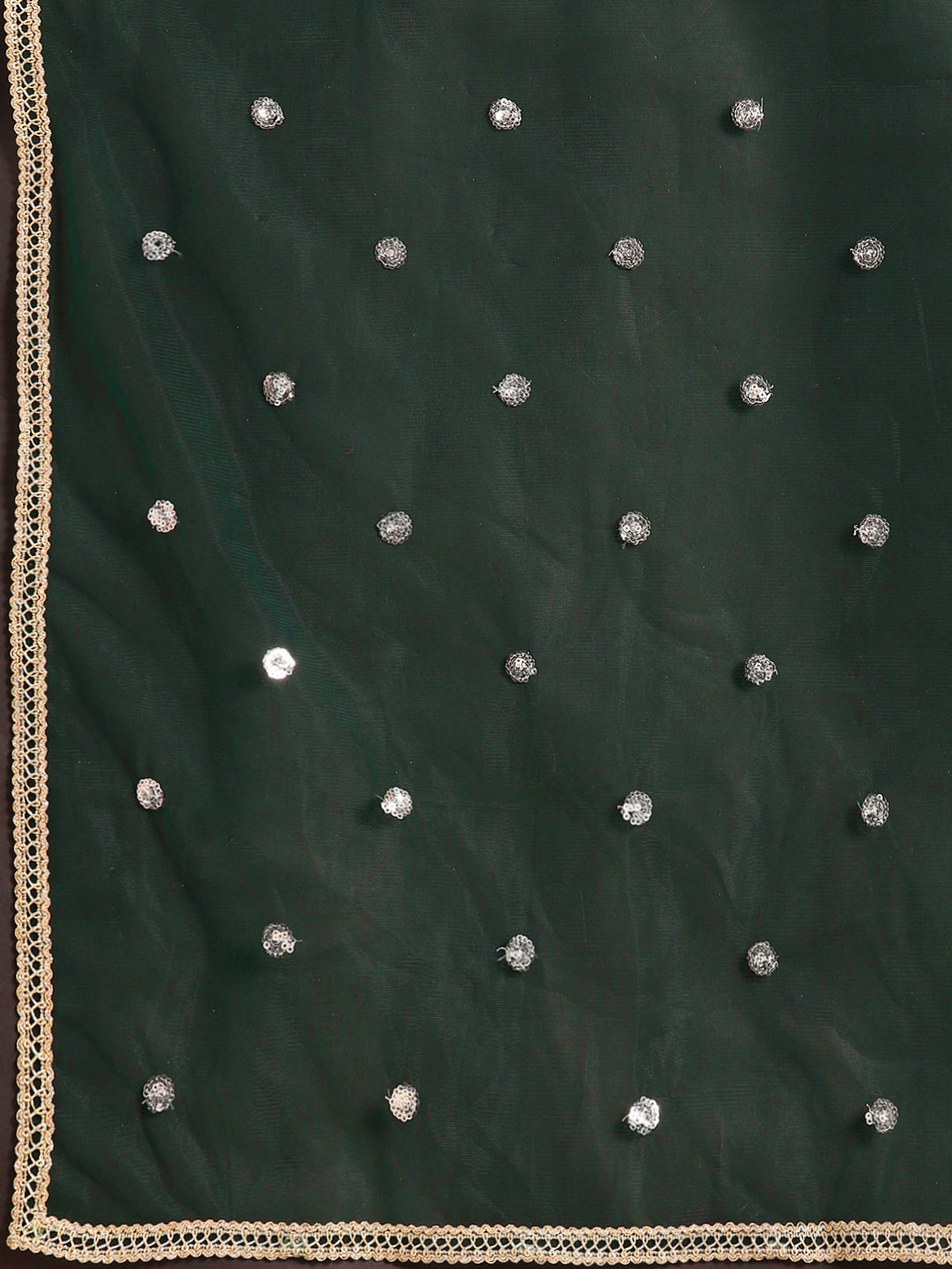 Women's Green Embroidered Straight Kurta With Palazzo And Net Dupatta - Nayo Clothing