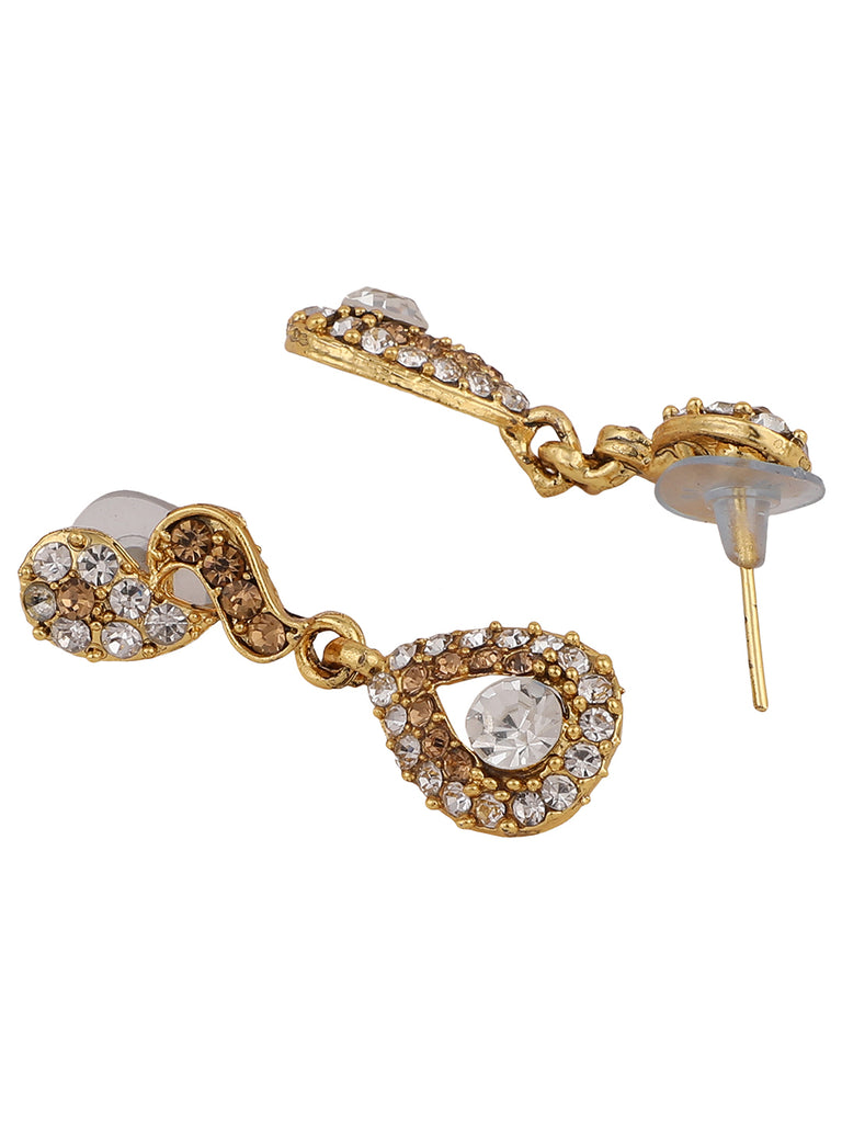 Women's Gold Plated LCT & White Stone Studded Jewellery Set