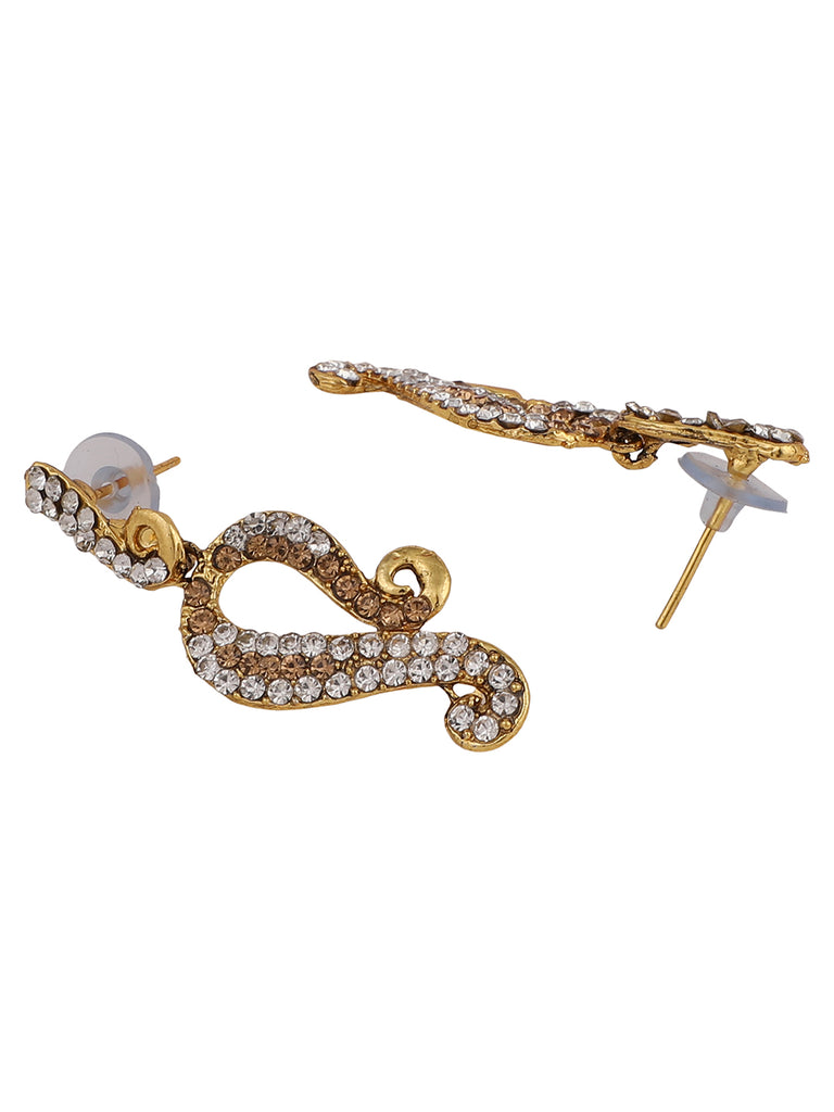 Women's Gold Plated LCT & White Stone Studded Jewellery Set