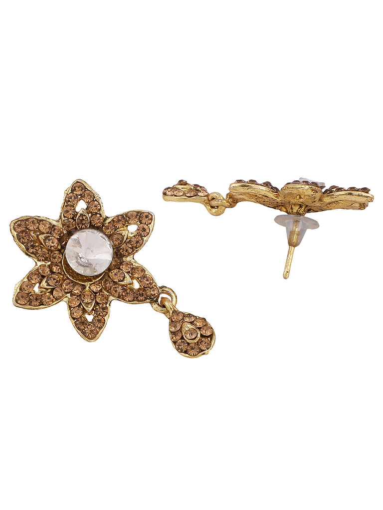 Women's Gold Plated LCT & White Stone Studded Jewellery Set