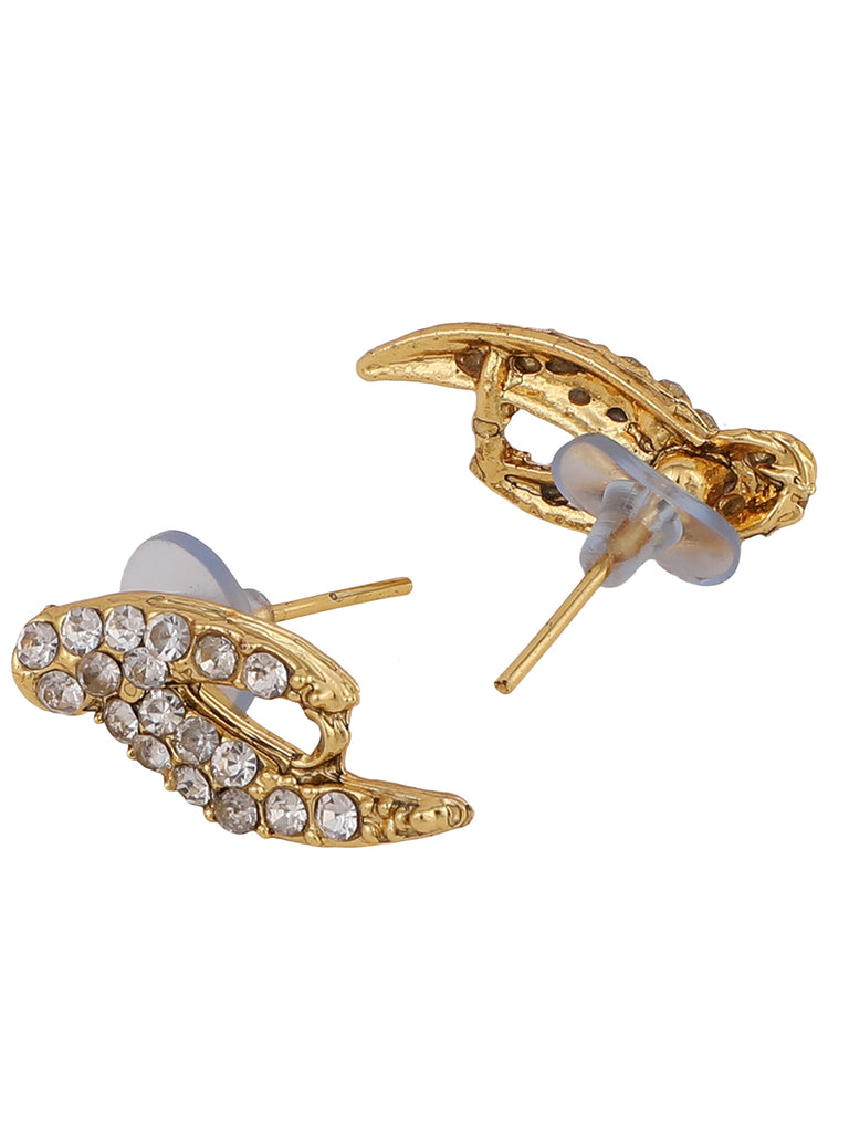 Women's Gold Plated  White Stone Studded Jewellery Set