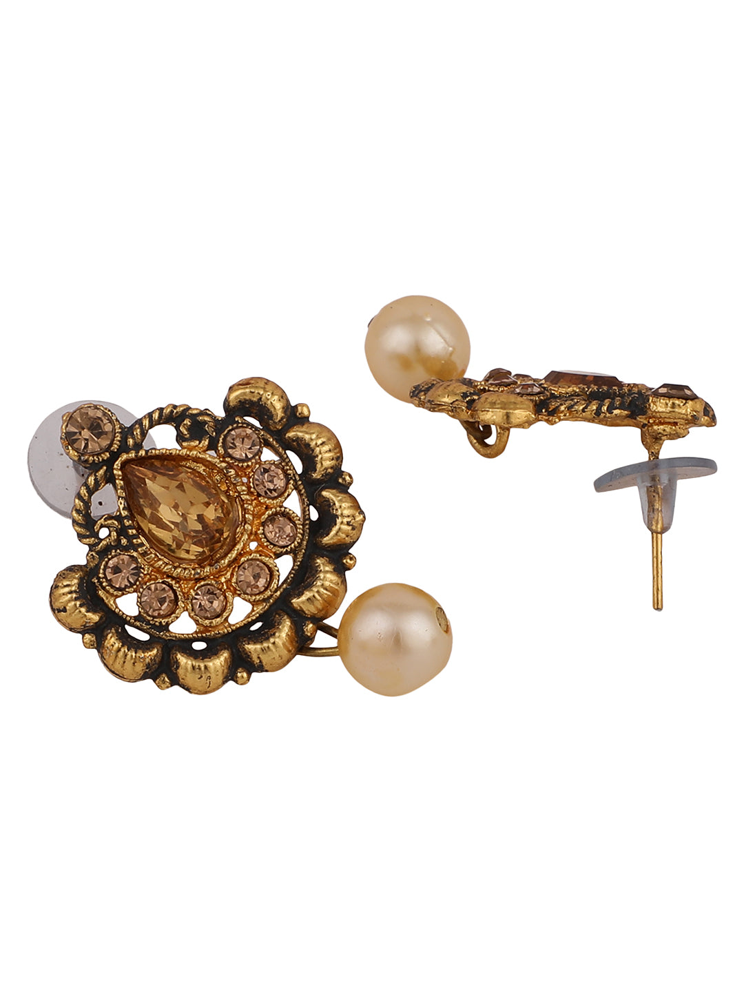 Women's Gold Plated Antique Pendant Set - Anikas Creation
