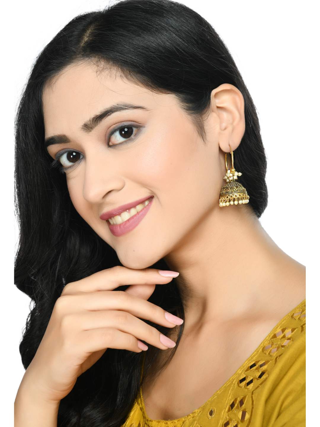 Johar Kamal Latest Design Golden color Jhumka Earrings Jker_052