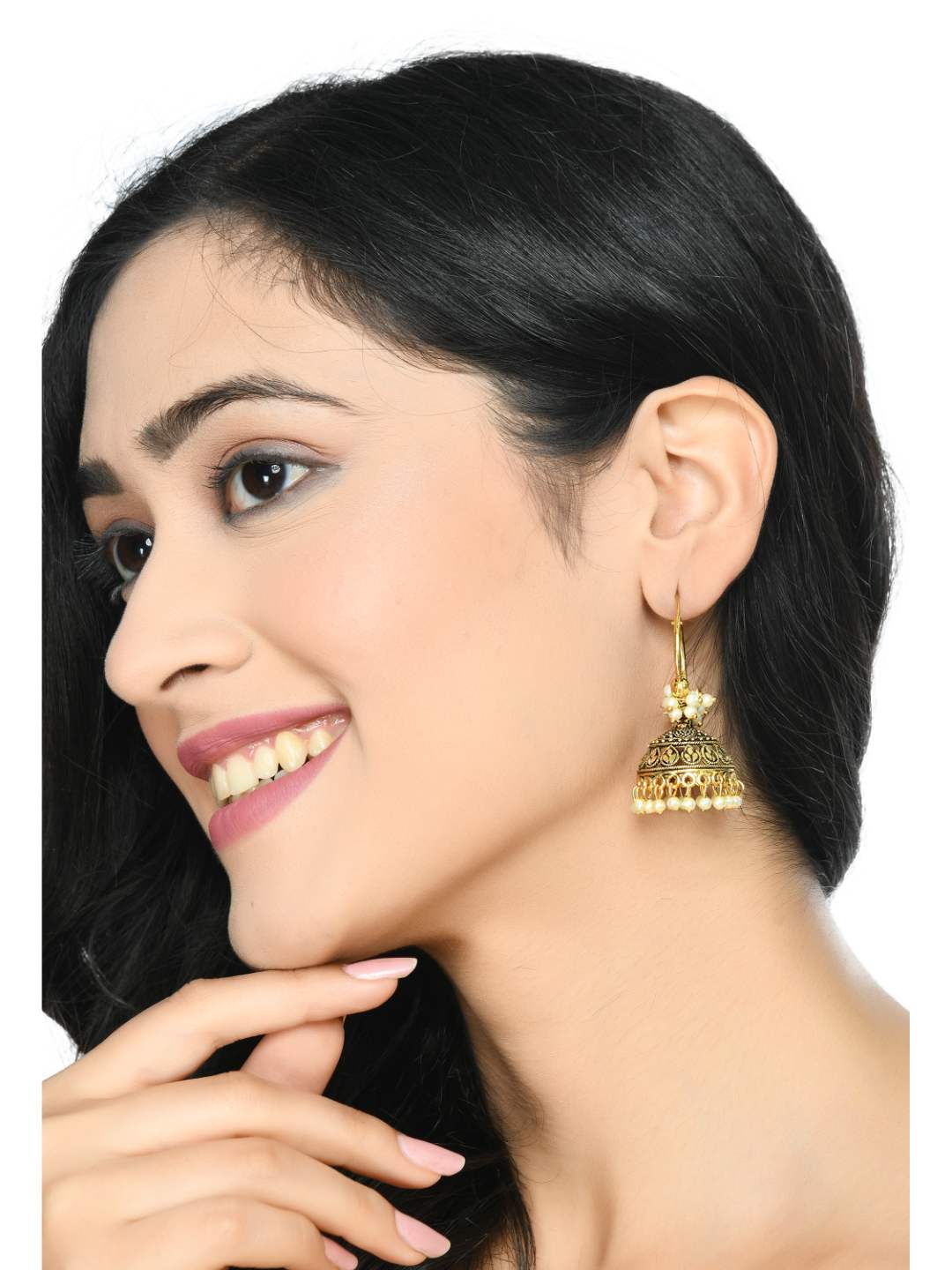 Johar Kamal Latest Design Golden color Jhumka Earrings Jker_052