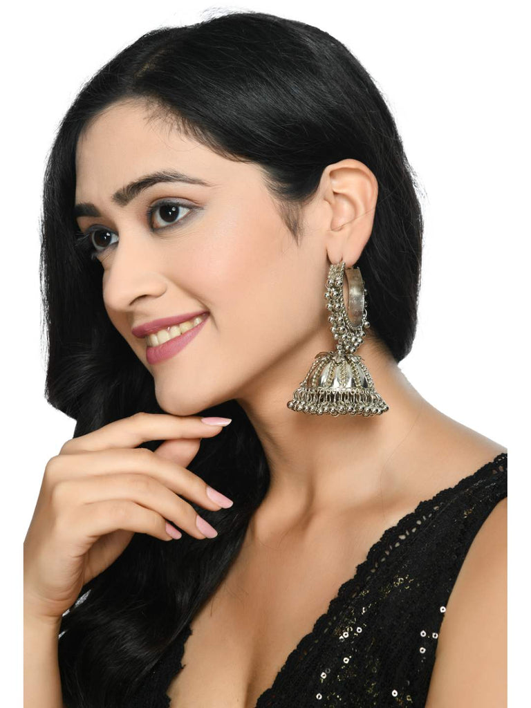 Oxidised Silver-Plated with Ghungroo Ea