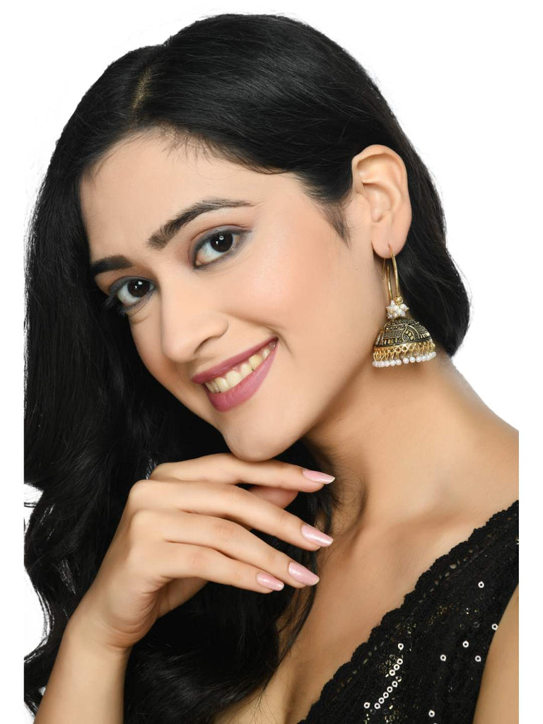 Johar Kamal Latest Design Golden Earrings Jh