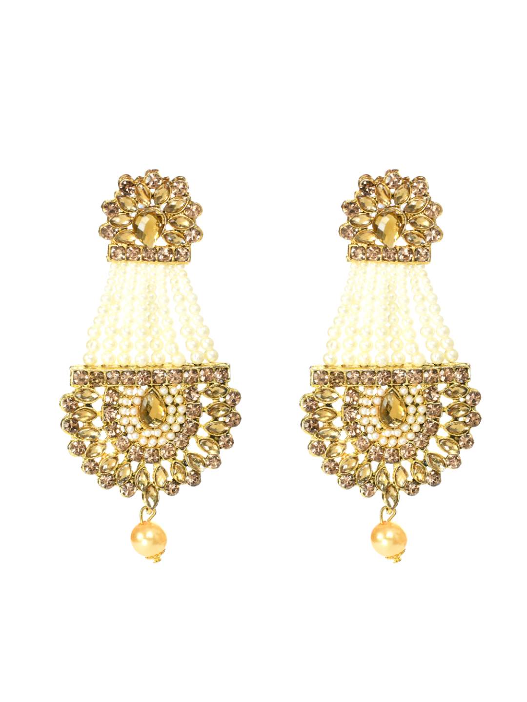 Trendia High Quality Earrings with Kundan & Pearls work Jker_108