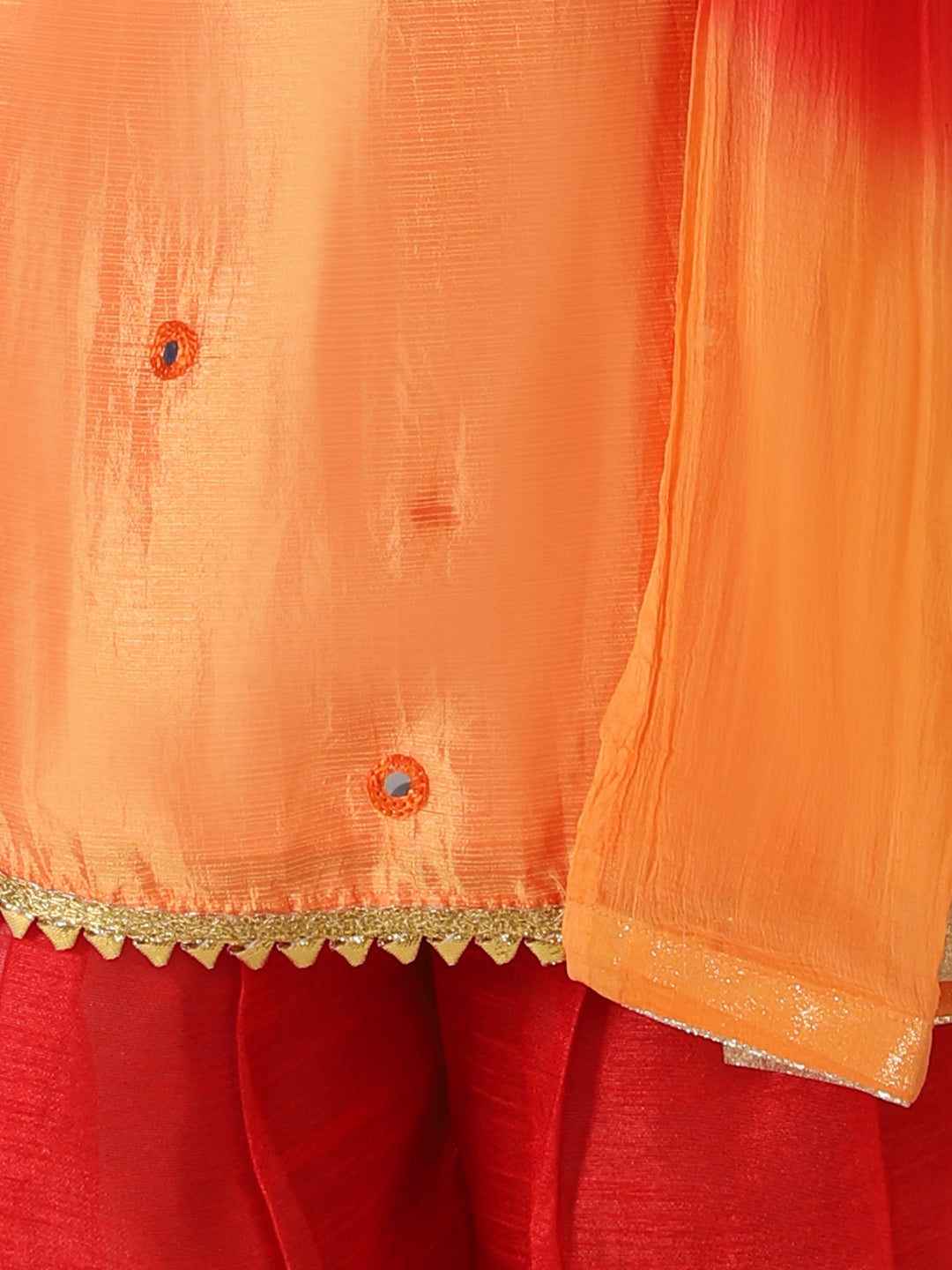 Silk Blend Kurta & Dhoti Pant Set for Girls -  KID1 Girls