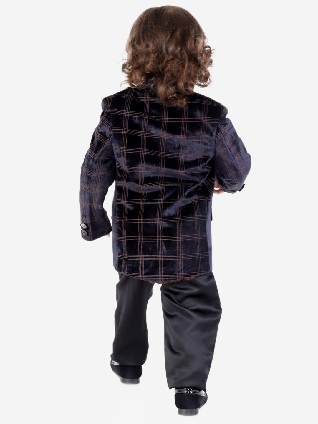 Boy's Velvet Solid Full Length Suit Set - KID1 Boys