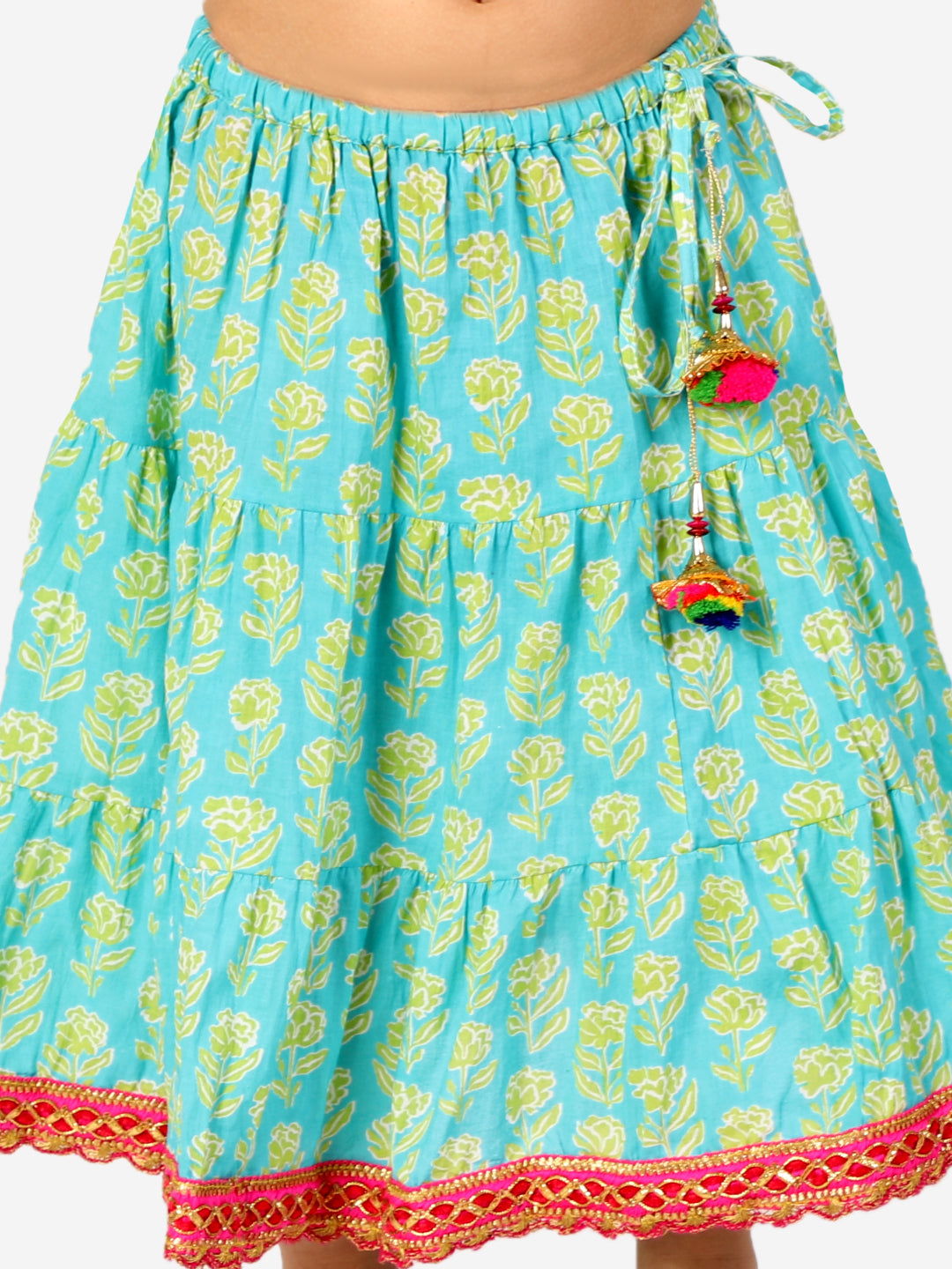 Girl's Banjara skirt with halter neck choli - KID1 Girls