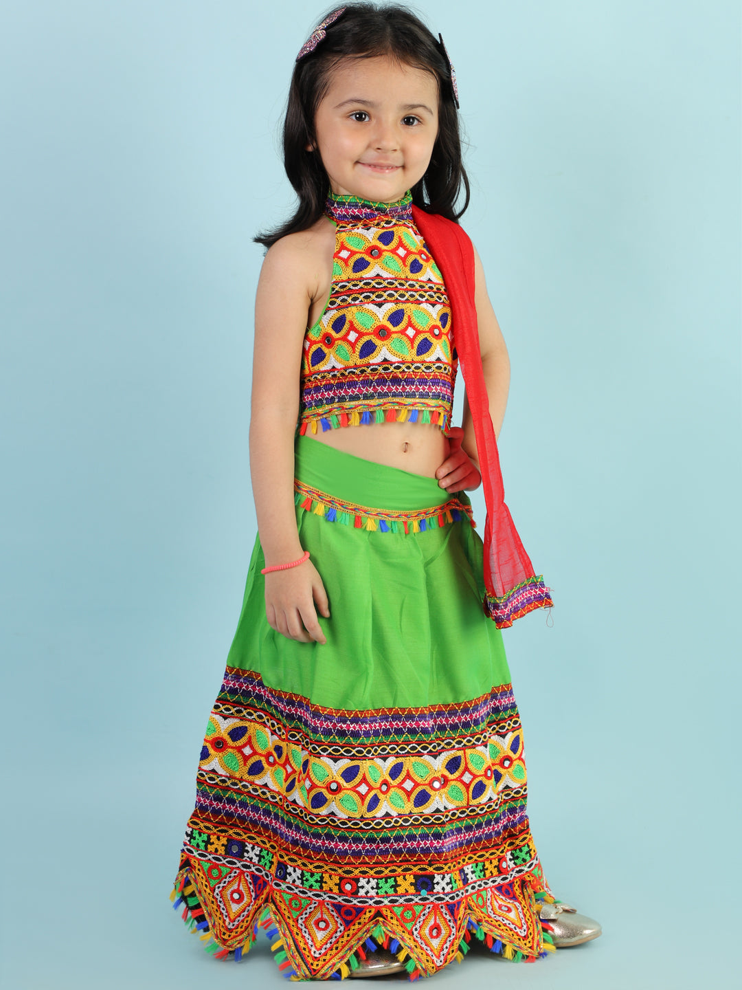Girl's Toran Navratri Lehenga - Kid1 Girls