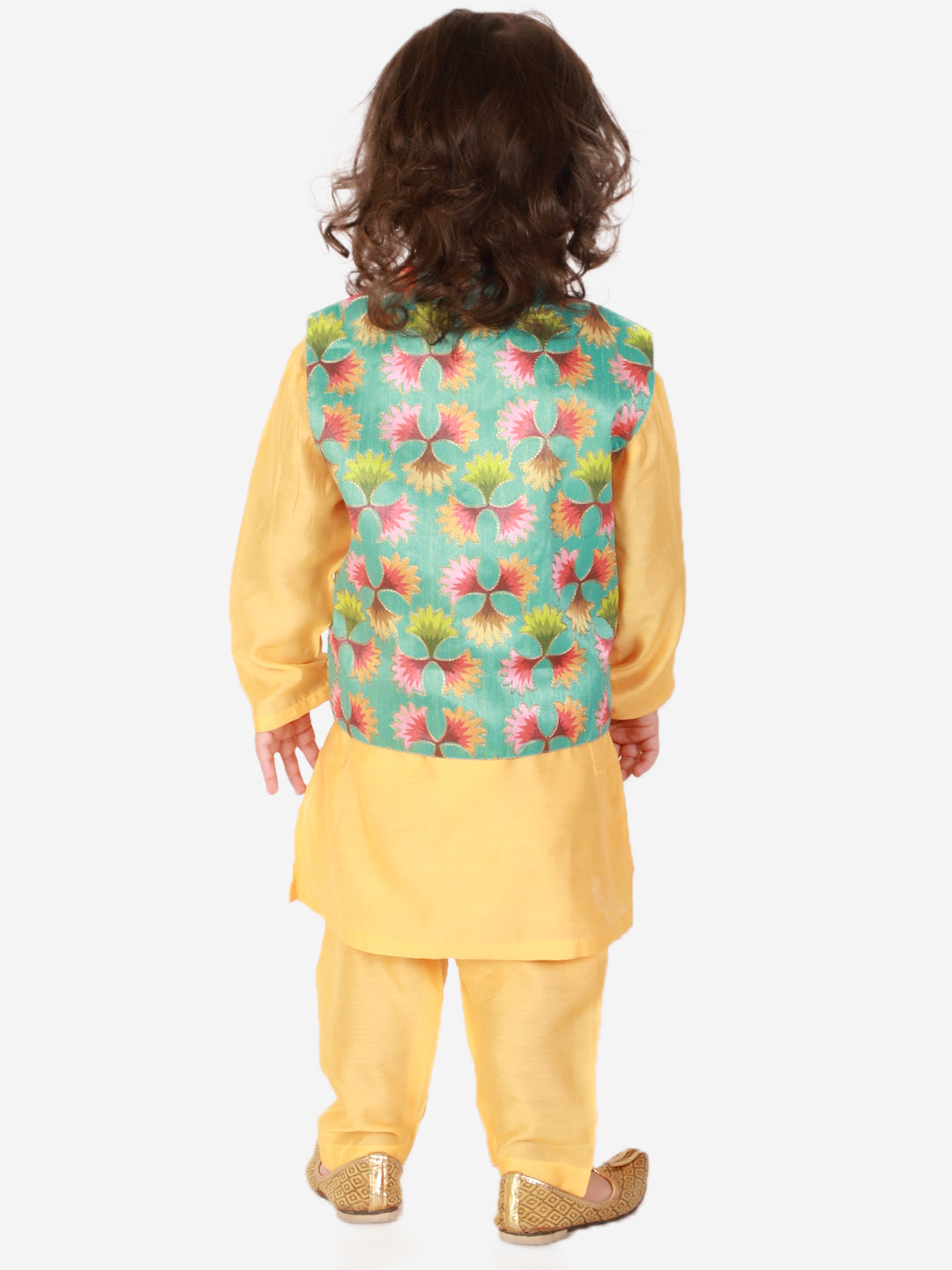Boy's Festive jacket with silk kurta pyjama - KID1 Boys