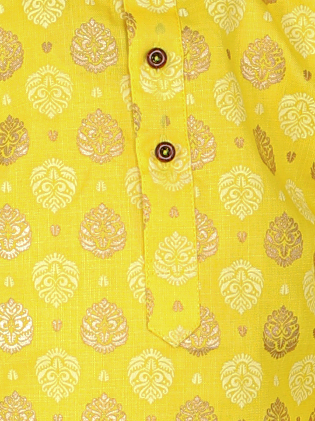 Boy's  Yellow Color In-Vouge Kurta Pyjama  - KID1 Boys