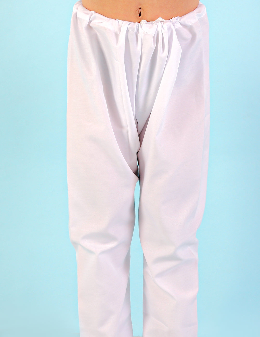 Boy's  White Color White Chikan Work Kurta Pyjama  - KID1 Boys