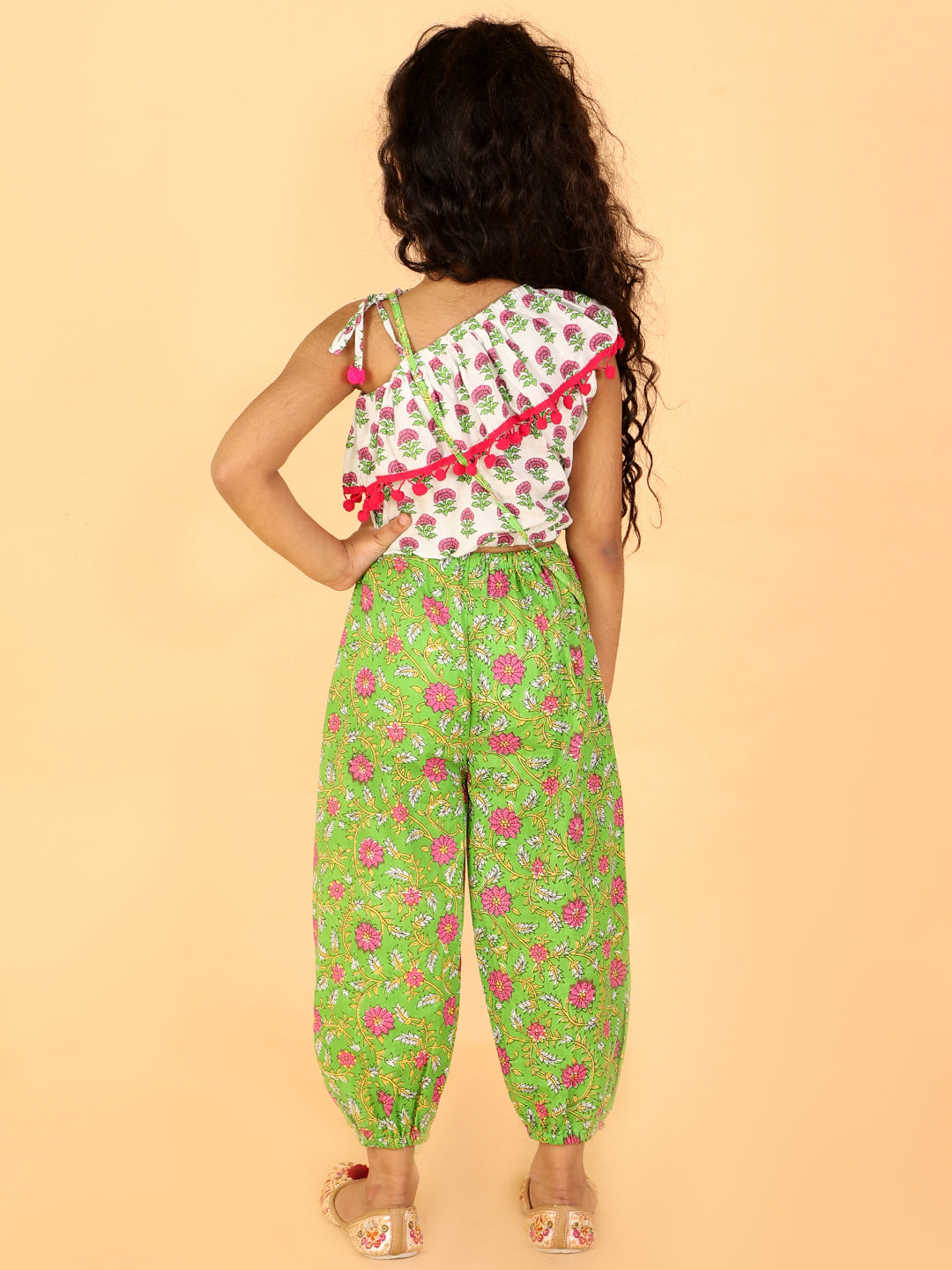 Girl's Sassy Frill top with harem pants and bag - KID1 Girls