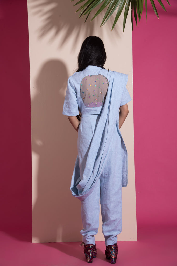 Women's Draped Swag Saree