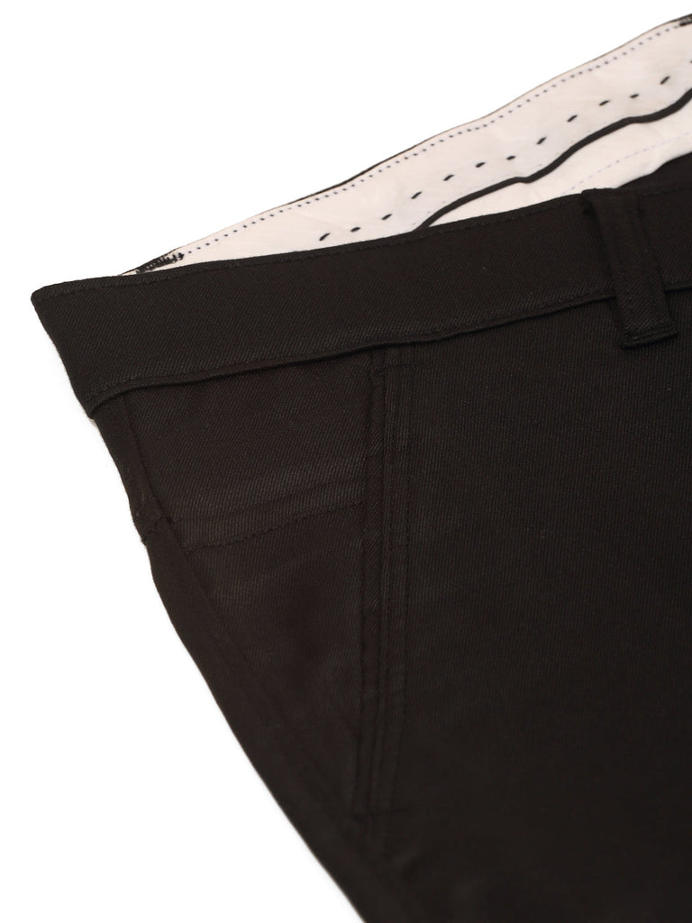 Men's Casual Cotton Solid Cargo Pants ( KGP 154 Black )