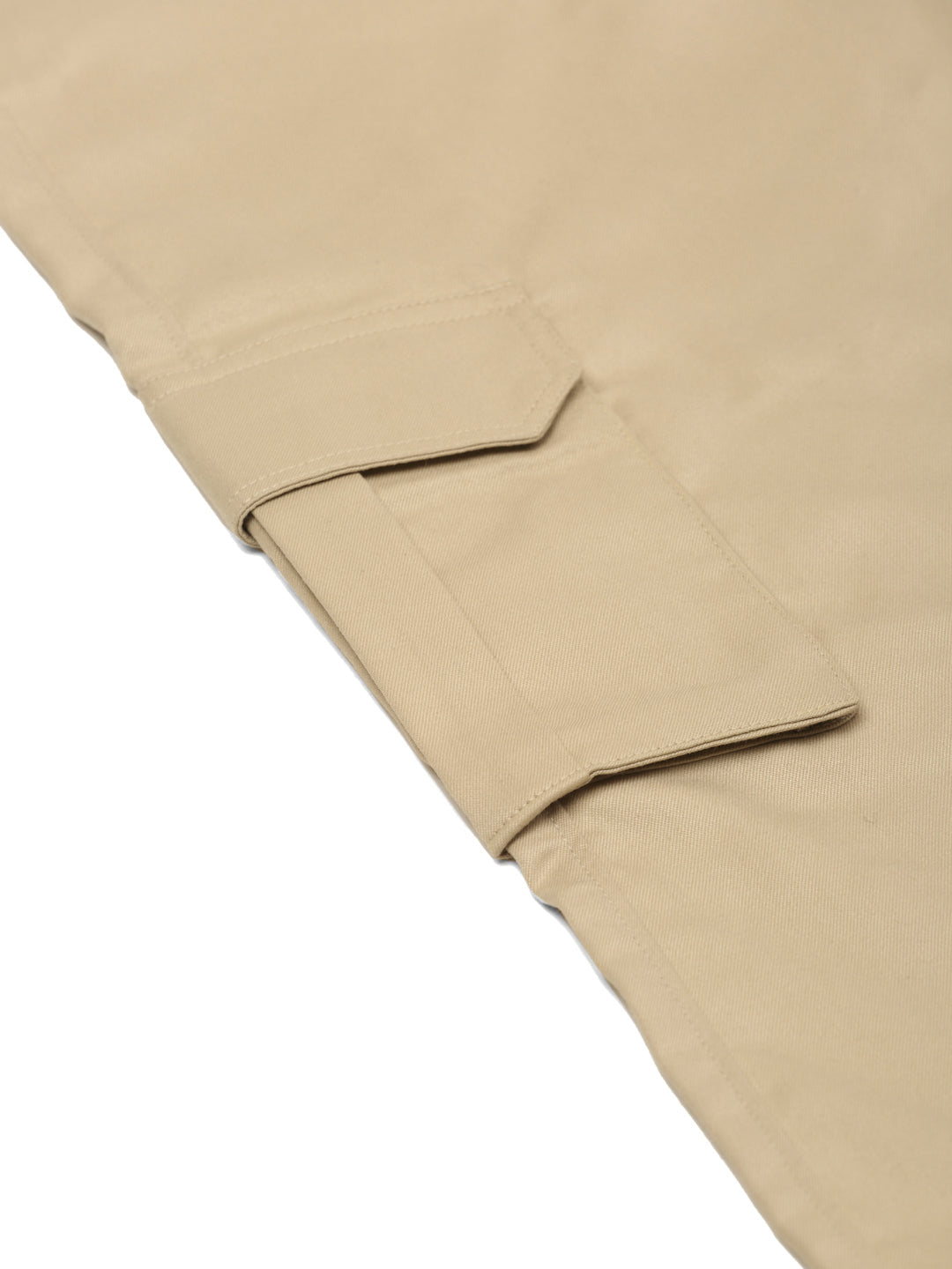 Men's Casual Cotton Solid Cargo Pants ( KGP 154 Cream ) - Jainish