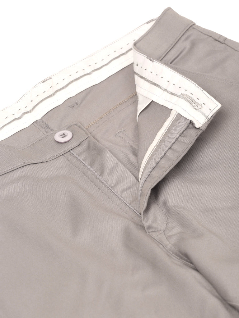Men's Casual Cotton Solid Cargo Pants ( KGP 154 Light-Grey )