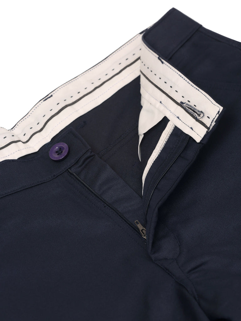 Men's Casual Cotton Solid Cargo Pants ( KGP 154 Navy-Blue )