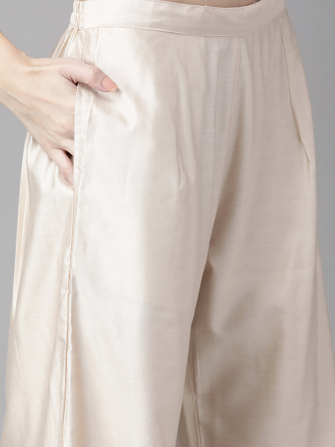 Women's Off White Embroidered Straight Kurta Trouser With Dupatta Set - Indo Era