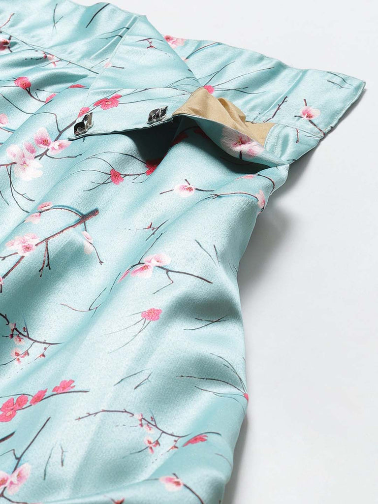 Women's Digital Print Shiney Satin Semistitched Lehenga Choli With Unstitched Blouse And Thred Work Dupatta