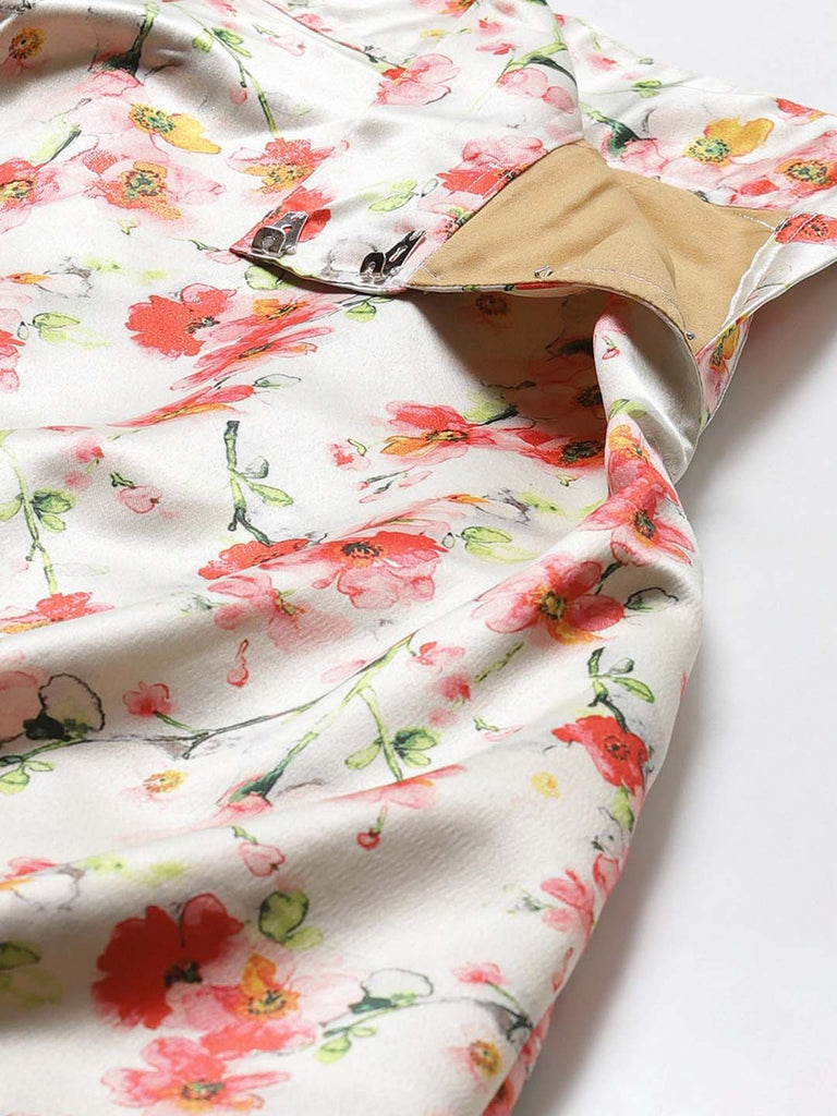 Women's Digital Print Shiney Satin Semistitched Lehenga Choli With Unstitched Blouse And Thred Work Dupatta