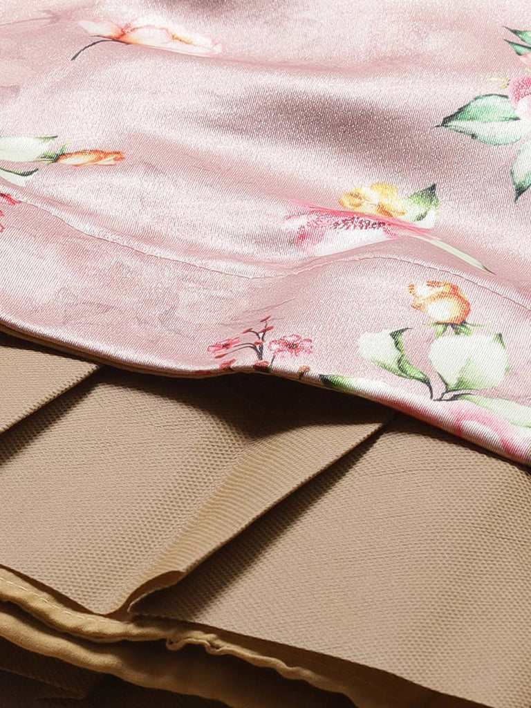 Women's Digital Print Shiney Satin Semistitched Lehenga Choli With Unstitched Blouse And Thred Work Dupatta