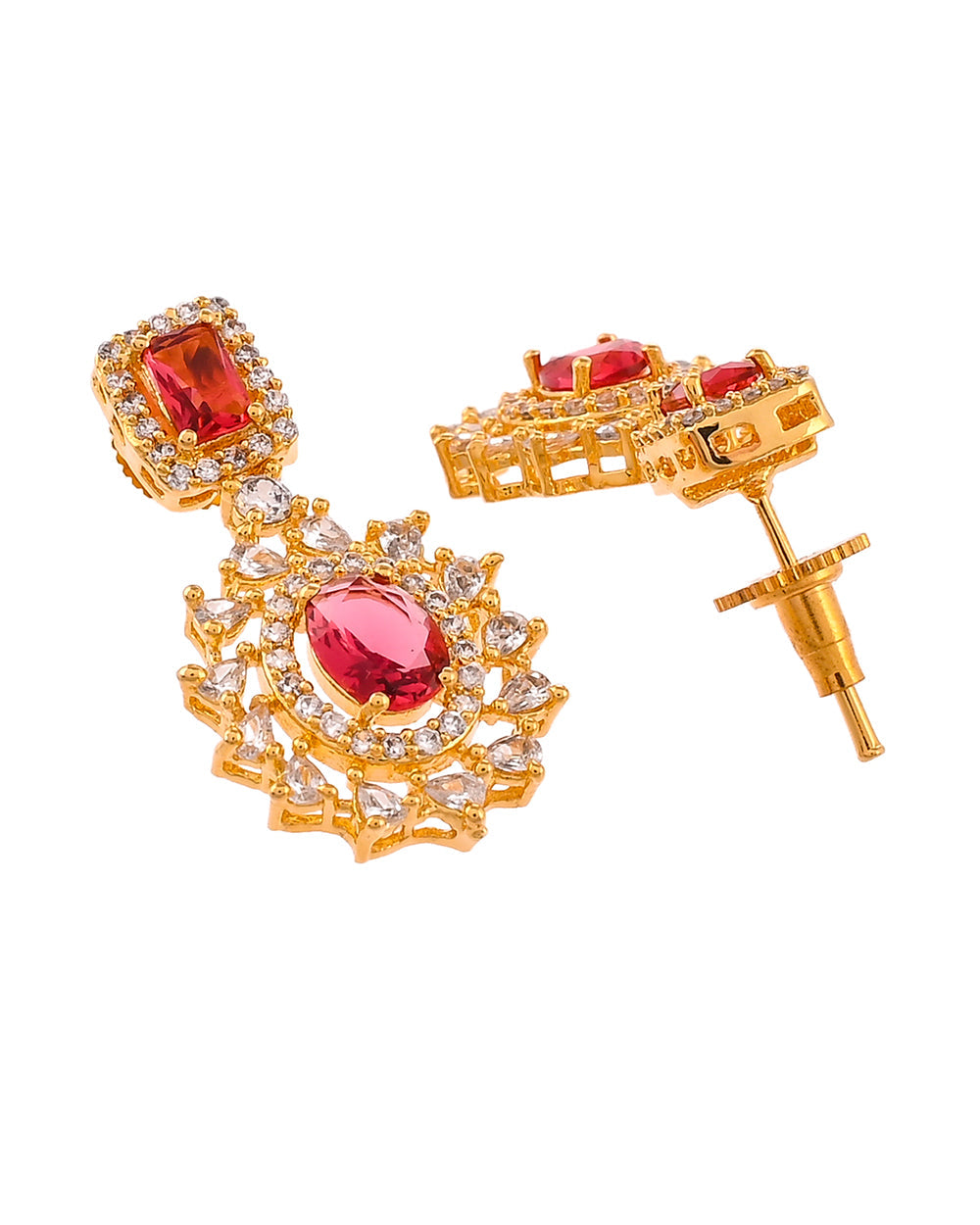 Women's Sparkling Elegance Teardrop Cut Jewellery Set - Voylla