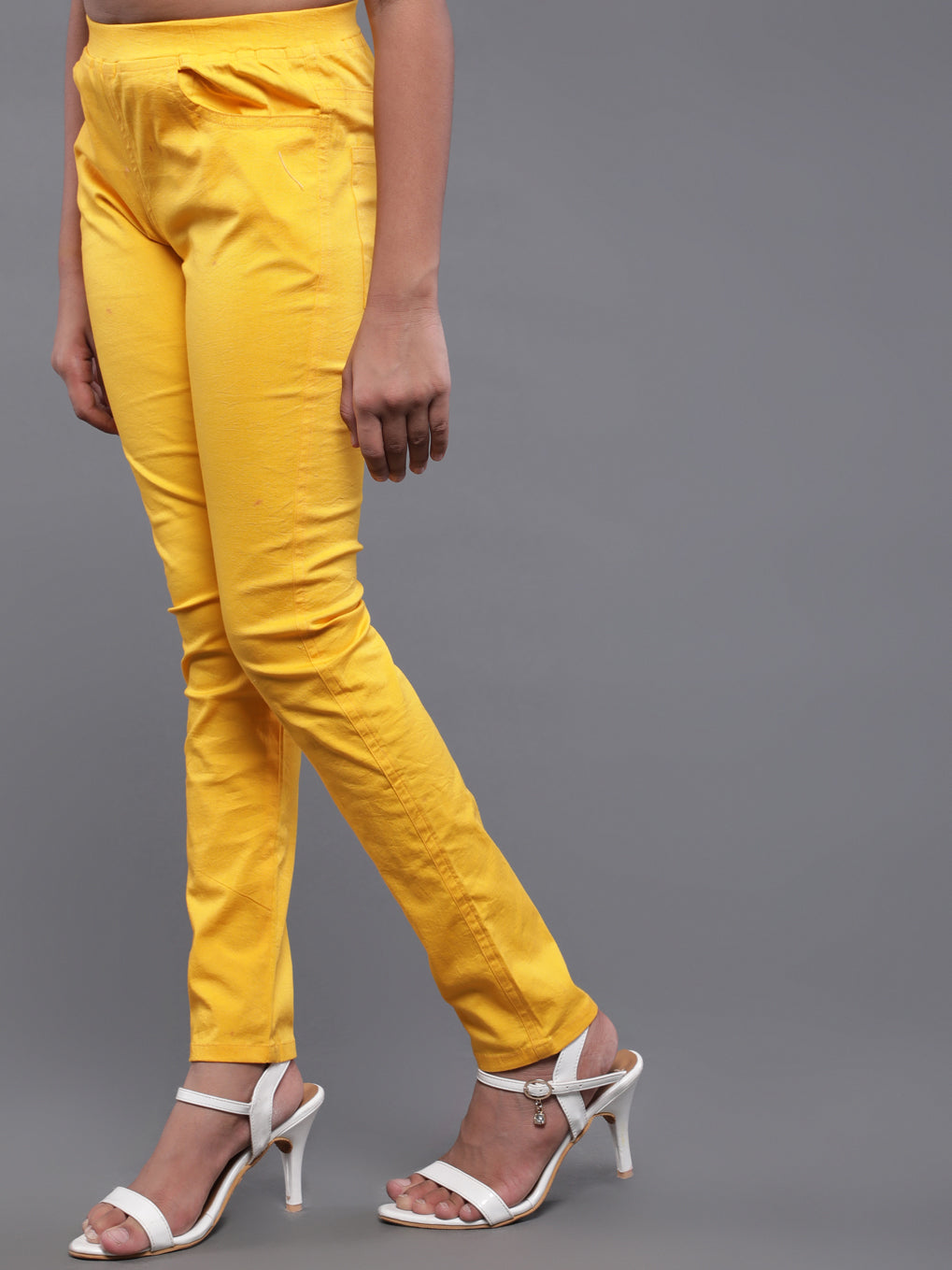 H&M+ Cigarette trousers - Light yellow - Ladies | H&M