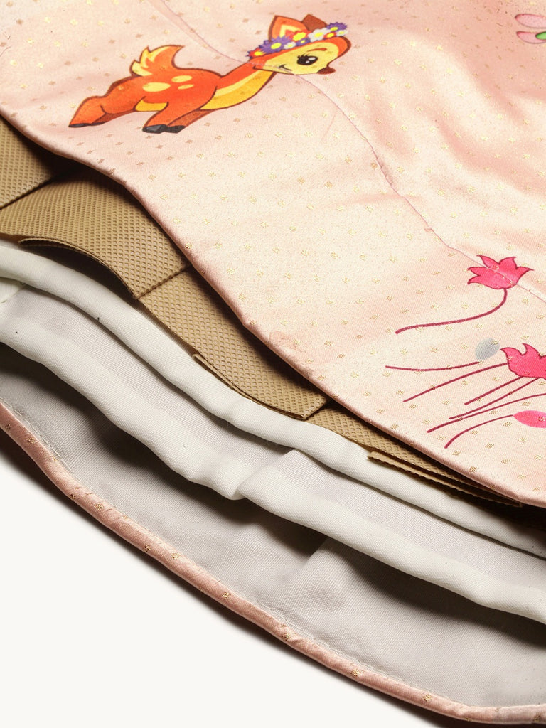 Women's Digital Print Shiney Satin Semistitched Lehenga Choli With Unstitched Blouse And Thred Work Dupatta