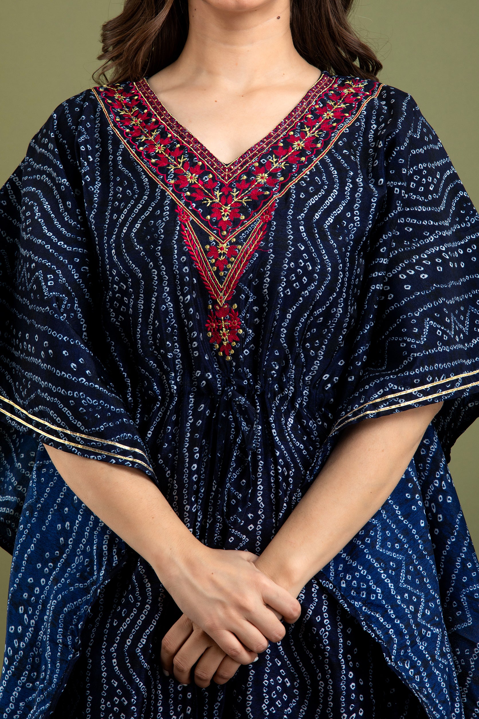 Women's Blue printed kaftan - MISSKURTI