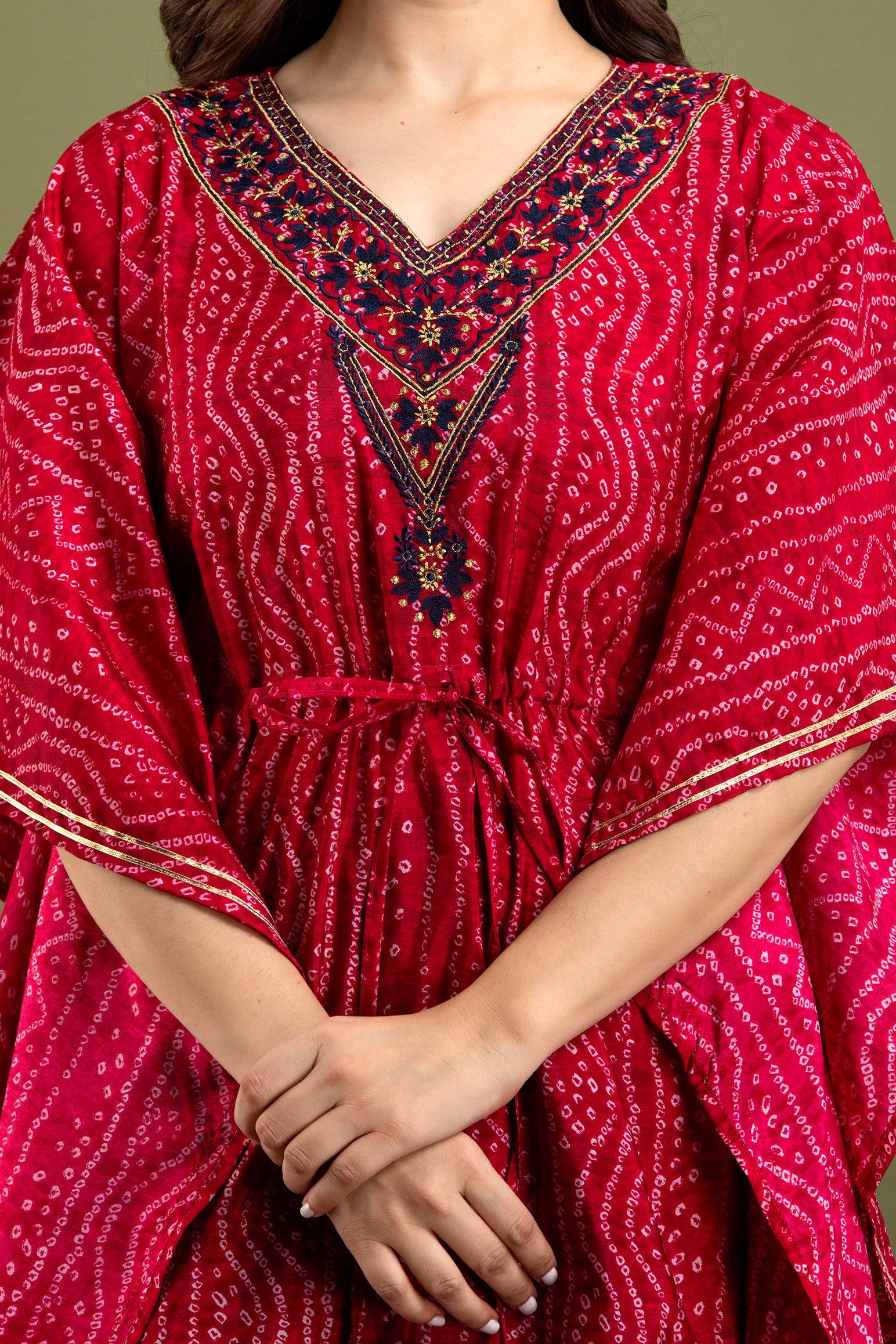 Women's Pink printed kaftan - MISSKURTI