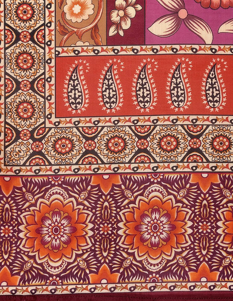 Women's Digital Print Shiney Satin Semistitched Lehenga Choli With Unstitched Blouse And Thred Work Dupatta