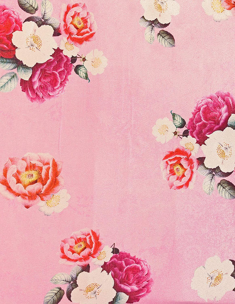 Women's Digital Print Shiney Satin Semistitched Lehenga Choli With Unstitched Blouse And Thred Work Dupatta