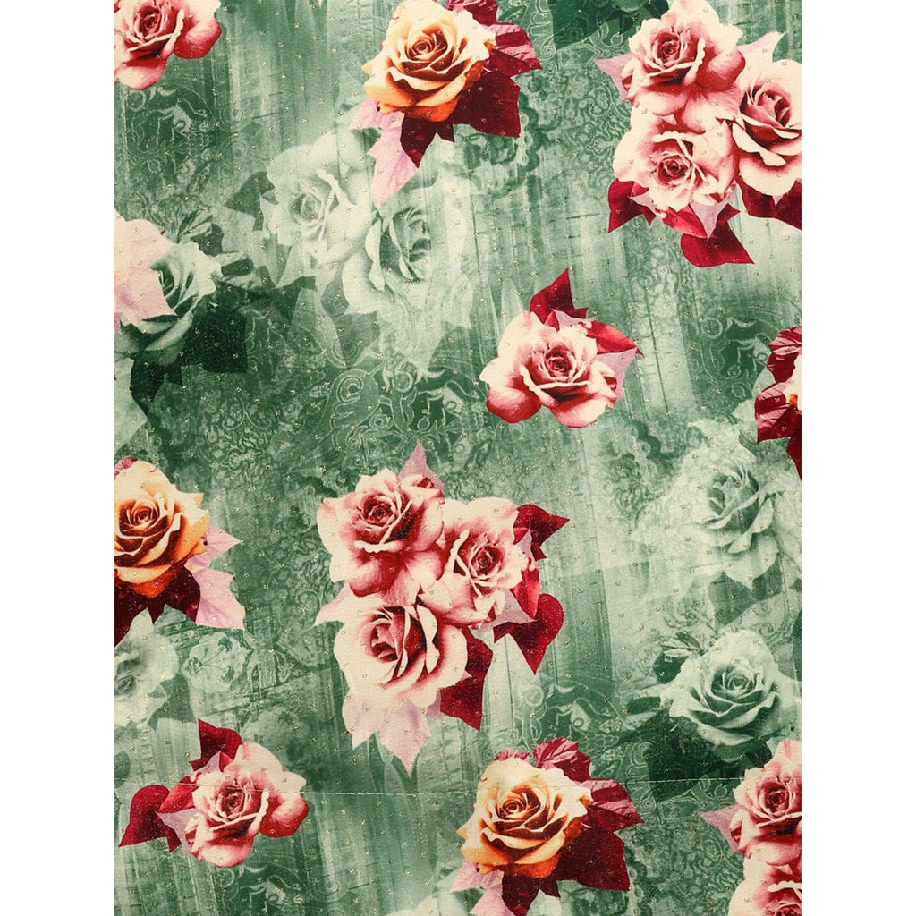 Women's Digital Print Shiney Satin Semistitched Lehenga Choli With Unstitched Blouse And Thred Work Dupatta