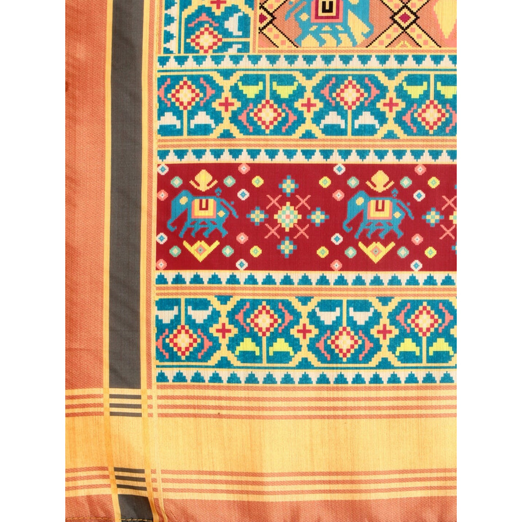 Women's Digital Print Shiney Satin Semistitched Lehenga Choli With Unstitched Blouse And Thred Work Dupatta