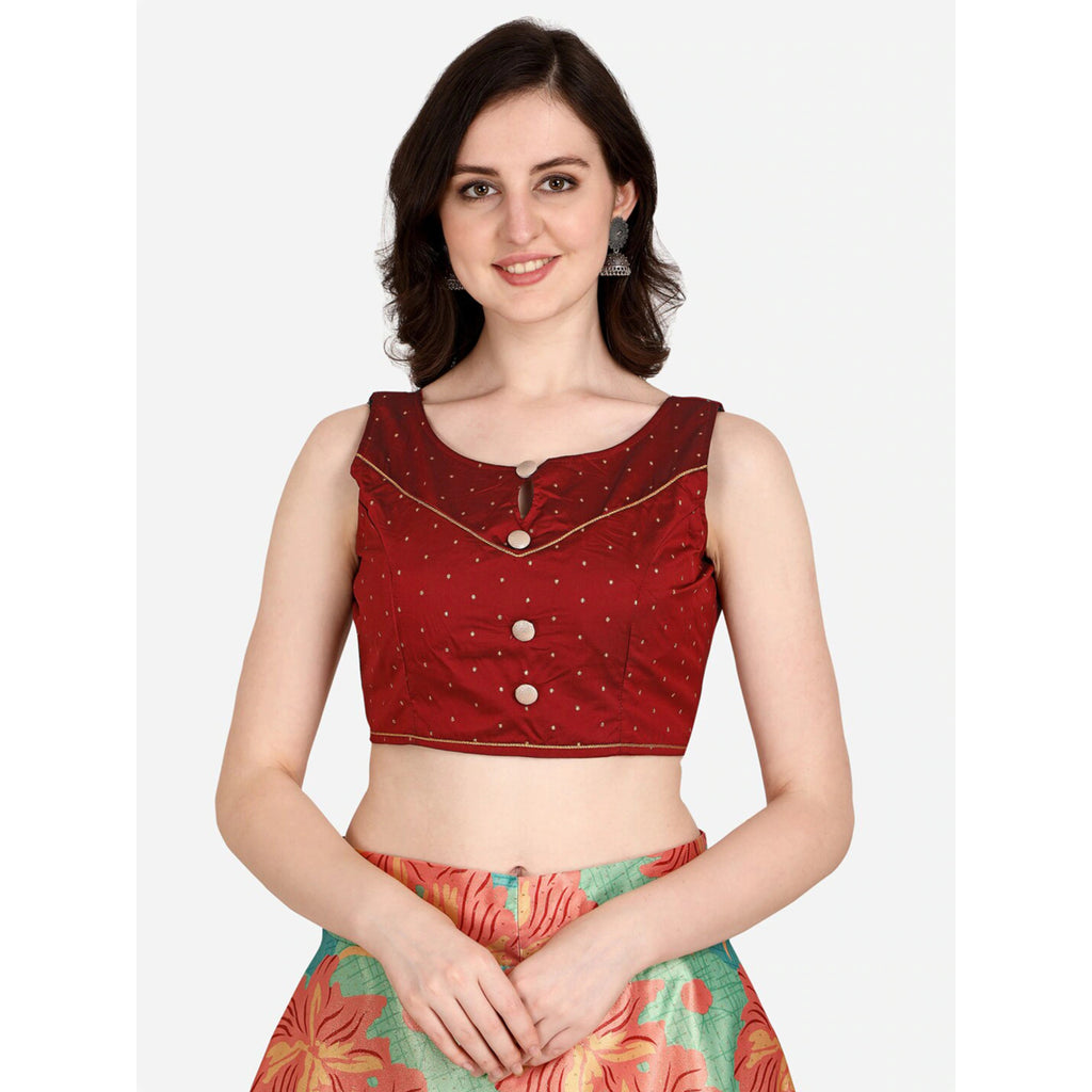 Women's Digital Print Shiney Satin Semistitched Lehenga Choli With Unstitched Blouse And Thred Work Dupatta