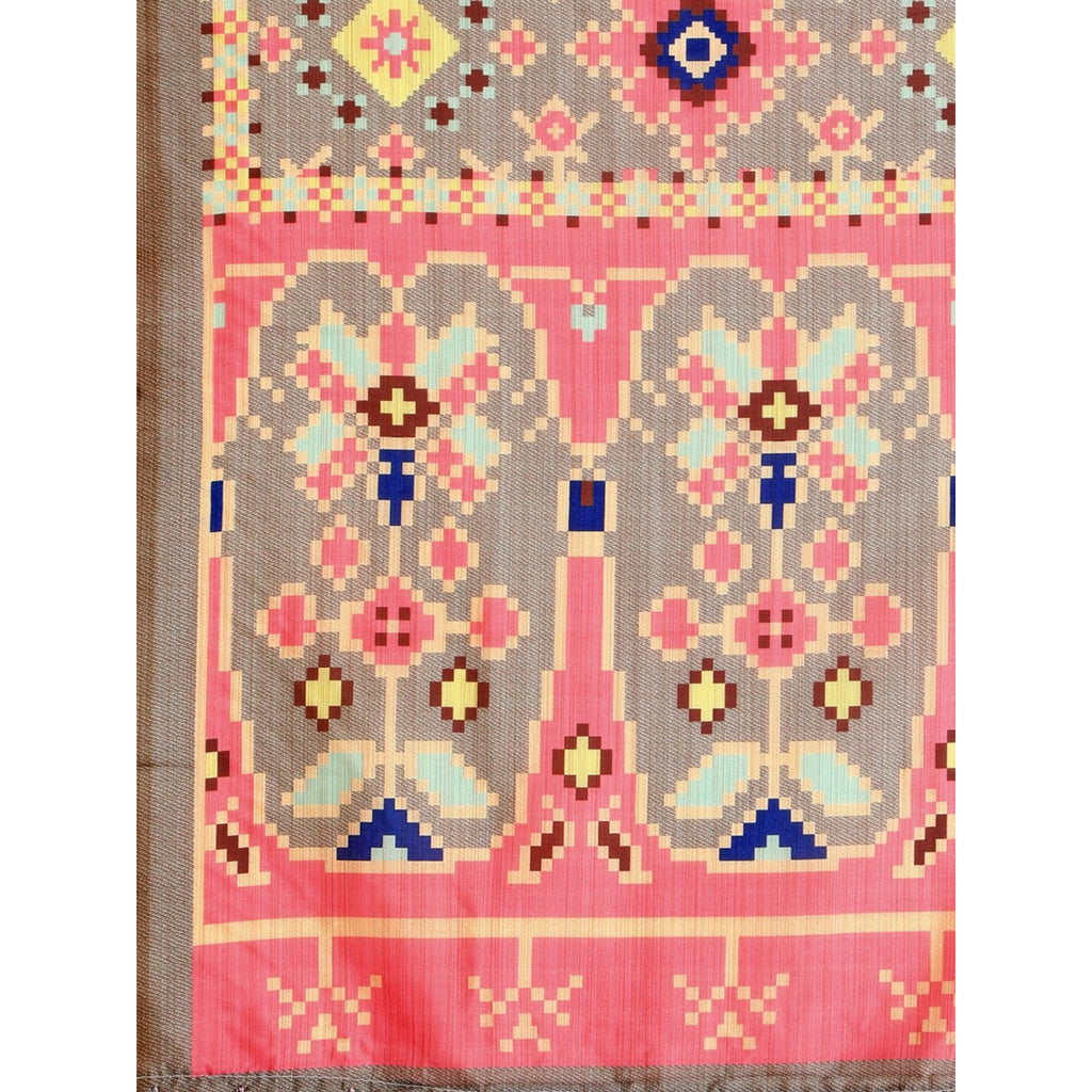 Women's Digital Print Shiney Satin Semistitched Lehenga Choli With Unstitched Blouse And Thred Work Dupatta