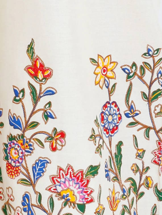 Women's Rayon Cotton Off White Floral Printed Palazzo Mfp039 - Moeza