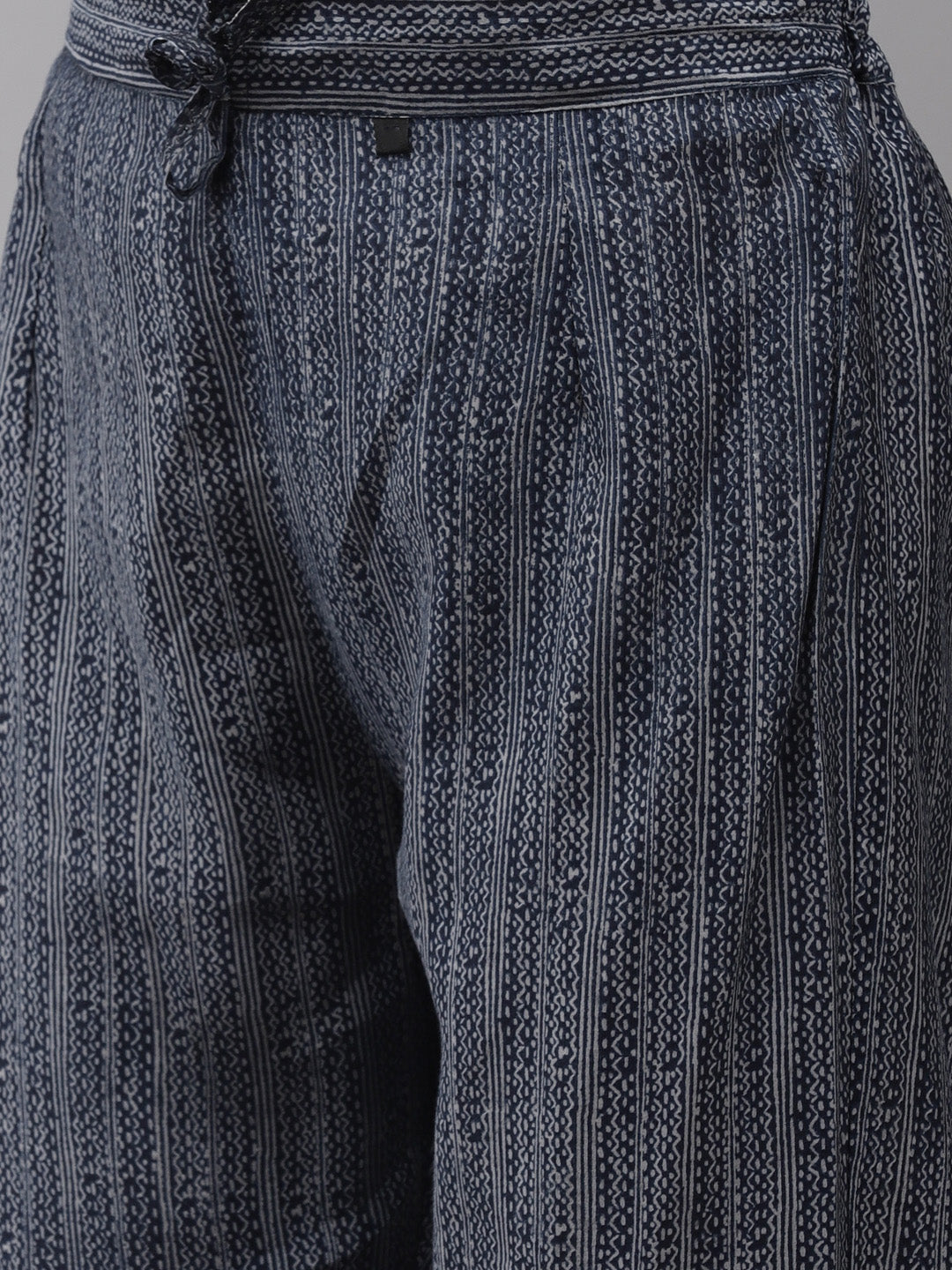 Women's Silk Blend Grey & Navy Blue Embroidered A-Line Kurta Trouser Dupatta Set - Navyaa